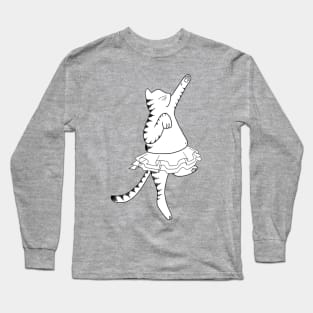 Dancing Ballerina Cat "Blubberina" Long Sleeve T-Shirt